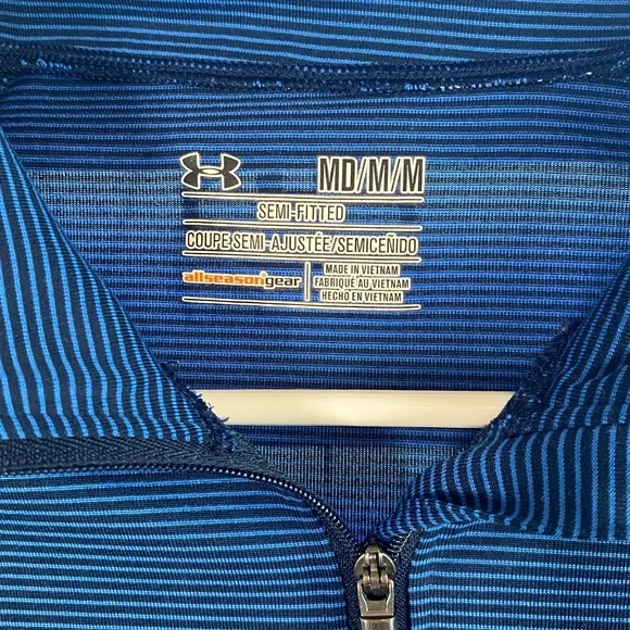 Under Armour Blue Quarter-Zip Top M‎ - Picture 2 of 3